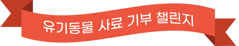 유기동물 사료 기부 챌린지